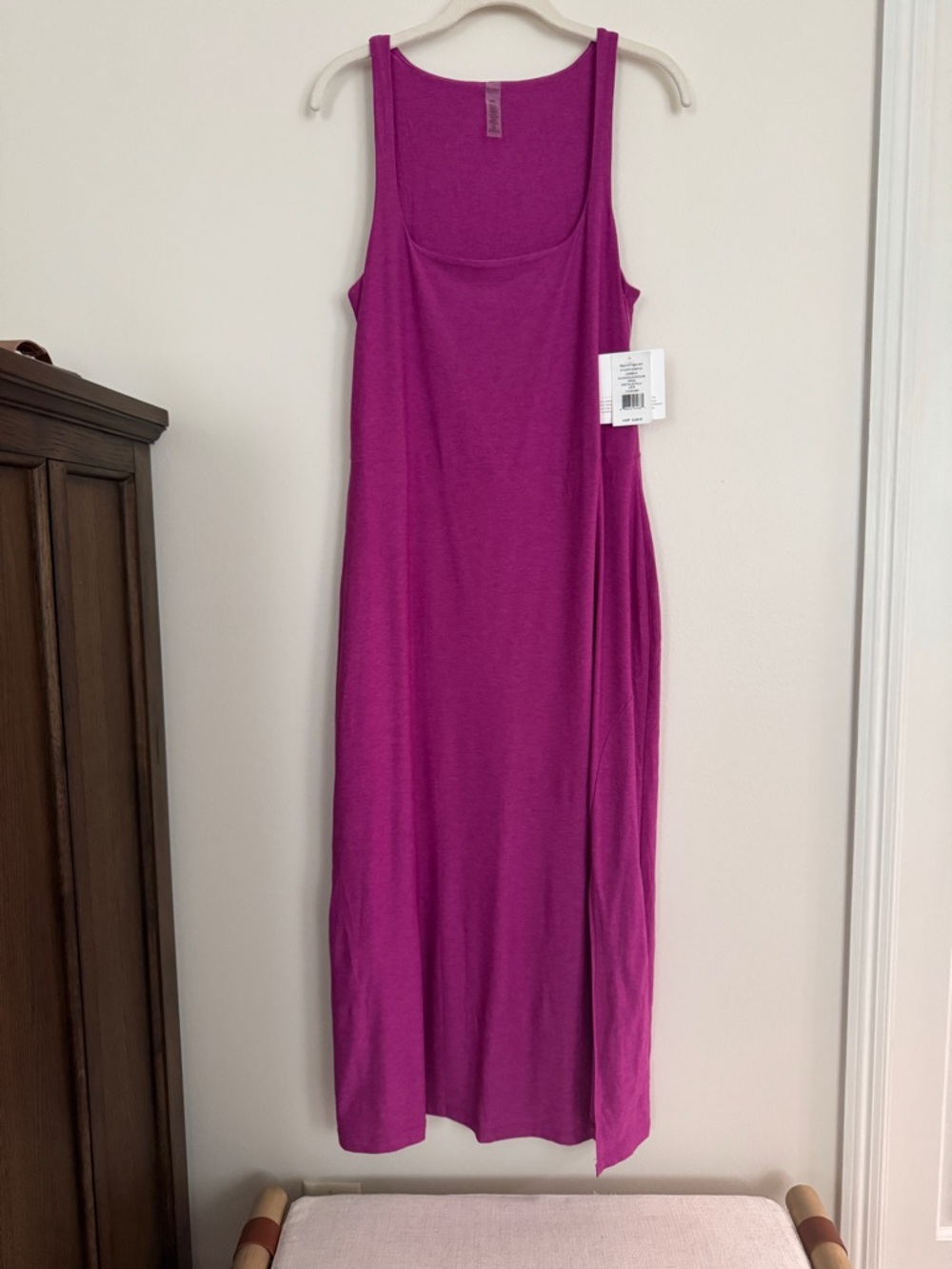 Beyond Yoga Vibrant Magenta Sleeveless Maxi Dress